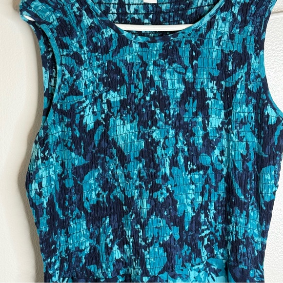 Coldwater Creek Teal Maxi Dress + Navy Shrug Set | Medium | Smocked Guaze - Picture 5 of 16